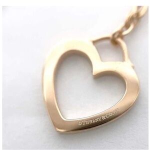 Tiffany&CO pink gold heart shaped pendant 750